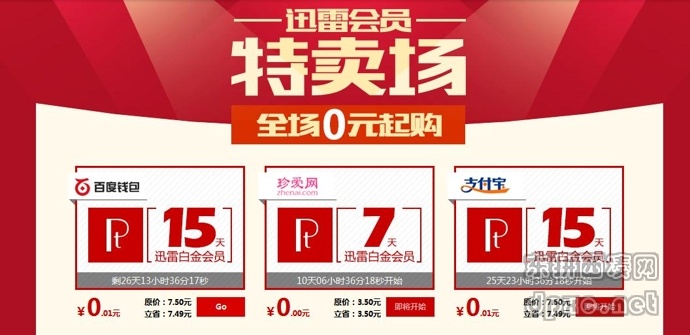 迅雷白金会员现在只需1分钱,手慢无。 迅雷白金会员