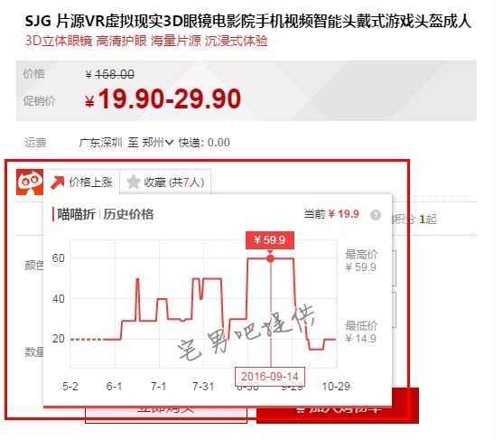如何查看淘宝商品的历史价格走势 谨防商家先提价再打折 淘宝 历史价格走势