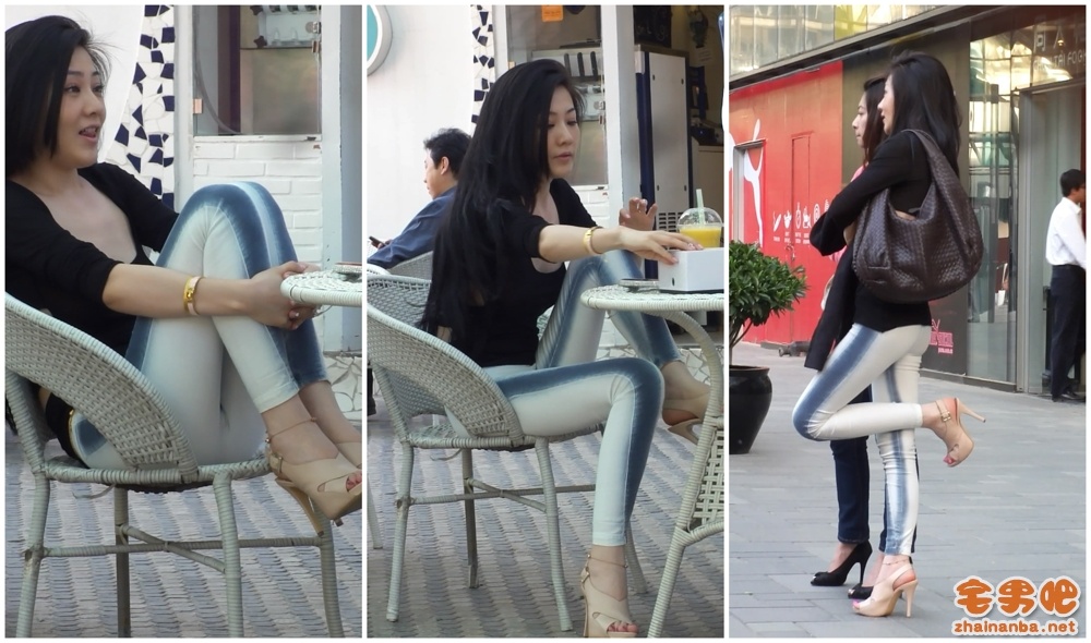 熟女少妇系列 大街上跟拍一白蓝紧身牛仔裤少妇 身材好到让人想入非非! - 壹忧舍