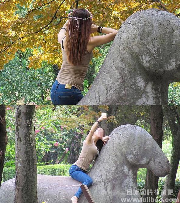 女子骑600多年文物