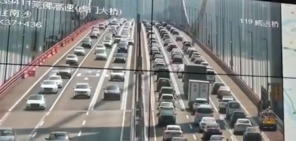虎门大桥异常抖动如波浪