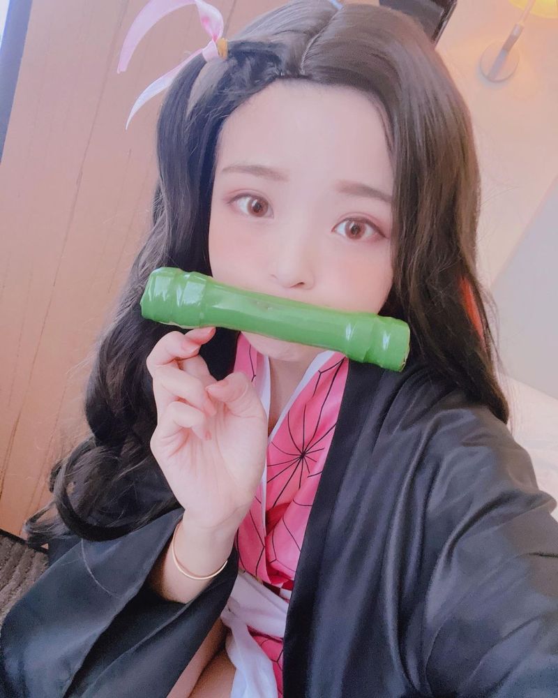 ▲米砂版本的「祢豆子」情慾流动。（图／米砂IG）