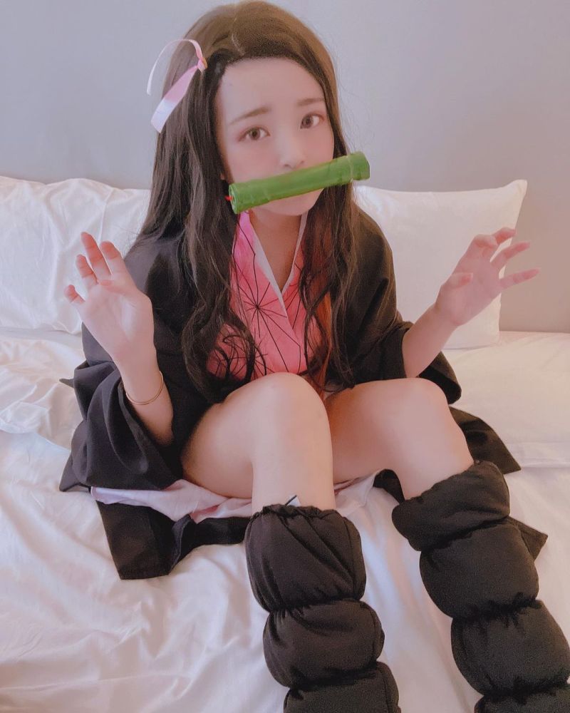 ▲米砂版本的「祢豆子」情慾流动。（图／米砂IG）